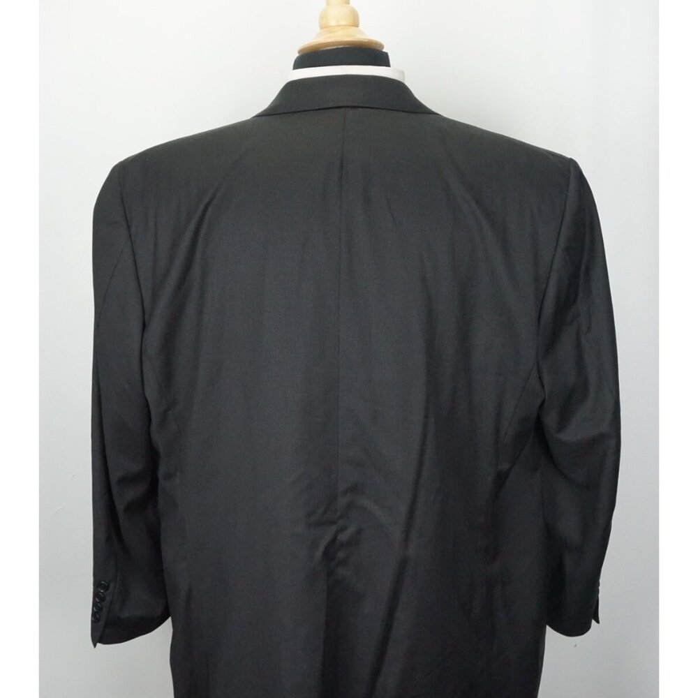Canali 1934 Silver Label Wool Black Microplaid Sport Coat Jacket Sz 50R BIG GUY - Picture 5 of 8